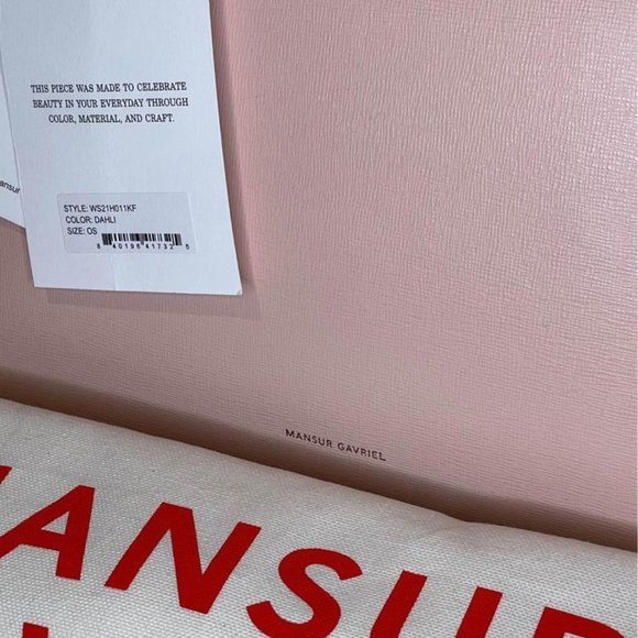 MANSUR GAVRIEL Small Zip Blush Saffiano Leather Tote - Picture 8 of 10